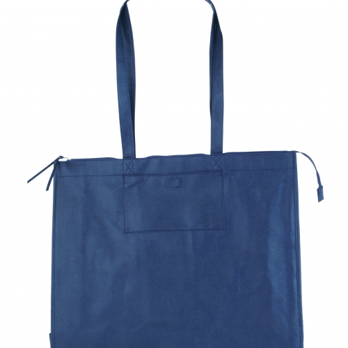 NWA058:  	NON-WOVEN TOTE W/ ZIPPER