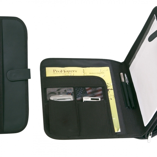 PDI328:  	ZIPPER PADFOLIO W/DIVIDERS