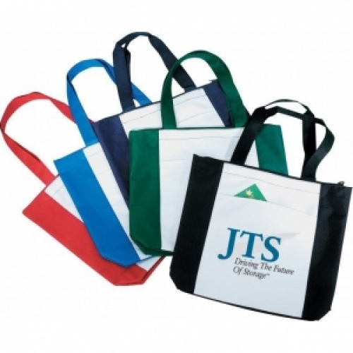 TPI131:  	POLY ZIPPER TOTE BAG